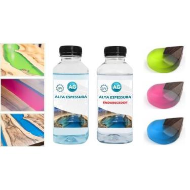 Imagem de Resina Alta Espessura 1KG + 3 Cores Semitranslúcidas - Resinas ag