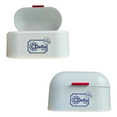 Imagem de Porta Pães Lata De Metal Grande Branca - DOLCE HOME