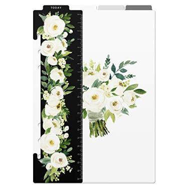 Imagem de Discagenda Conjunto de régua e divisórias Rosa Blanca Today para organizador pessoal de planejamento, compatível com HP Mini