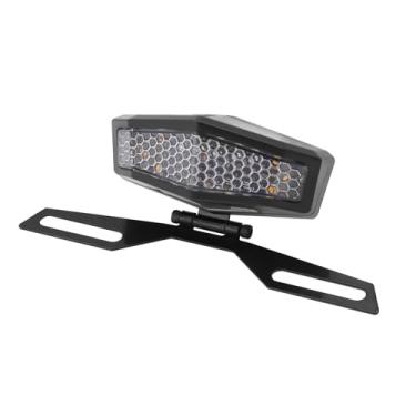 Imagem de Ygmylandbb Luz traseira para motocicleta, 12V LED universal luz de corrida de cauda de freio integrada para motocicleta, lâmpada de placa de licença de seta, 1 peça