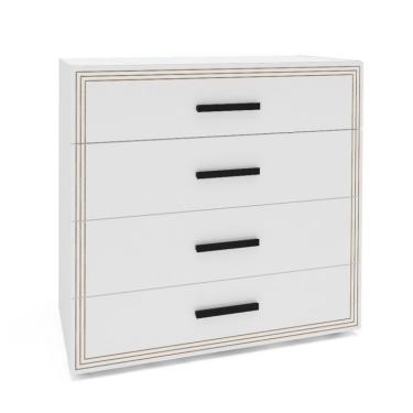 Imagem de Cômoda Valência 4 Gavetas Branca