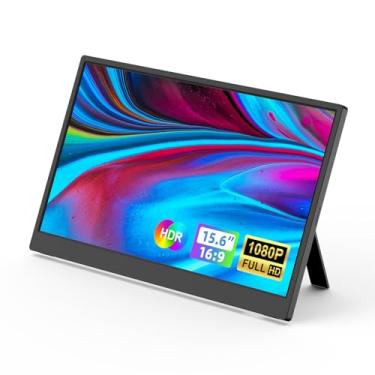 Imagem de Monitor Portatil 15,6'', FHD 1080P Monitor Portátil Conectado Com USB C Dupla/HDMI, IPS Extensor De Tela para Notebook com VESA e Suporte de proteção, Plug and Play (15.6)