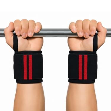 Imagem de Protetor De Punho Profissional Academia Crossfit Munhequeira Pulso Par com Costura Reforçada