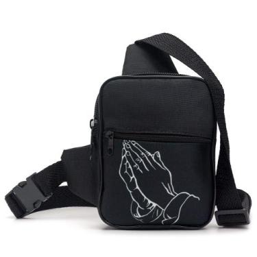 Imagem de Shoulder Bag Oração Mini Bolsa Transversal Pequena Pochete Unissex - S