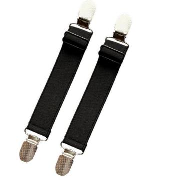 Imagem de BitsFans Tiras elásticas de salto para chinelos, sandálias, chinelos, tiras elásticas para praia, casual, tanga com suporte de arco, chinelos femininos e masculinos, Preto, Ajustable