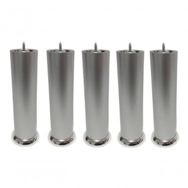 Imagem de Kit Com 5 Pés De Gabinete De Pia Armario De Cozinha Balcão 20cm Topper Cinza