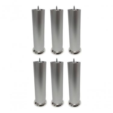 Imagem de Kit Com 6 Pés Para Armário De Cozinha Gabinete De Pia Balcão 20cm Topper Cinza