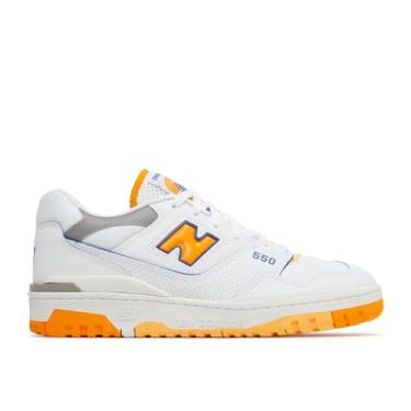 Imagem de New Balance Tênis masculino 550, Branco/laranja vibrante, 42