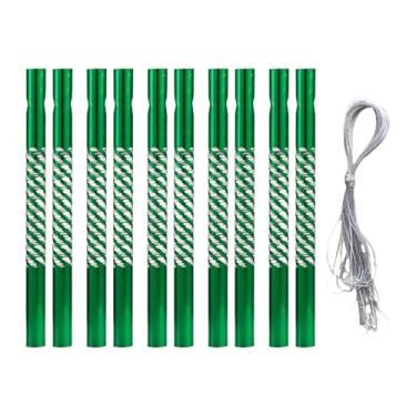 Imagem de ＡＷＨＡＯ Conjunto de 10 tubos de sinos de vento de alumínio, tubos vazios, kit de sinos de vento para artes e ofícios, Verde