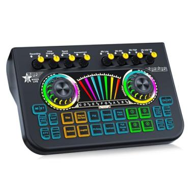 Imagem de tenlamp Mesa De Som Para Jogos X3, Placa Ao Vivo Com Entrada Microfone Condensador 3,5 Mm, Modificador Voz Pc, Streaming Móvel, Gravação Podcast, Canto E Criação Conteúdo Em Vídeo Curto