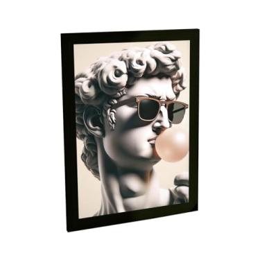 Imagem de Quadro Decorativo David Michelangelo Óculos E Chiclete Decoração Poster Quarto Sala