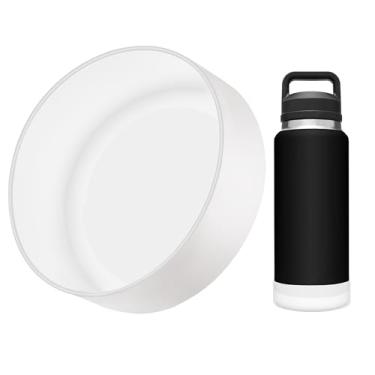 Imagem de Bluwing Bota protetora de silicone para garrafa YETI Rambler 1,020 g, manga de silicone para YETI 1,020 g, manga inferior antiderrapante, livre de BPA (transparente)