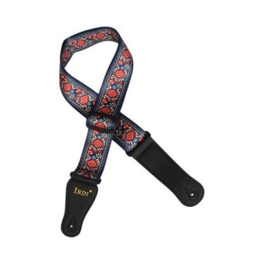 Imagem de Correia De Guitarra Ajustável Multicolorida De Algodão Puro Para Acess