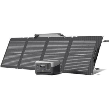 Imagem de EF ECOFLOW Gerador Solar RIVER 2 com Painel Solar de 110 W, Bateria LiFePO4 de 256 Wh, Estação de Energia Portátil para Backup Doméstico, Áreas Externas, Camping, Emergência em RV(Tomada US 120V)