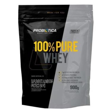 Imagem de Suplemento Em Pó 100% Pure Whey Proteim 900g Cookies - Probiótica Wey 