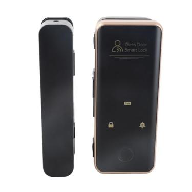 Imagem de AYNEFY Porta DE VIDRA INTELIGENTE BLOCK Bloqueio DE Vidro Cartão DE Senha DE Impressão Digital Desbloqueando Remoto Desbloqueio DE Trava Sem Chave Flidação DE Porta Deslizante Lock Com Frequência