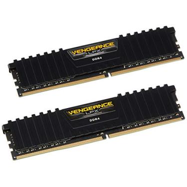 Imagem de Corsair Kit de memória CMK8GX4M2A2400C14 Vengeance LPX 8GB (2 x 4GB) DDR4 DRAM 2400MHz (PC4-19200) C14 – Preto