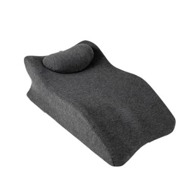 Imagem de IEUDNS Travesseiro de cunha para cama confortável, multifuncional, com apoio para as costas, para relaxar, descansar e assistir a filmes, Preto