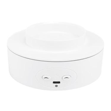 Imagem de Fafeicy Rotativo Stands Stands Plataforma Motorizada Silenciosa para a Apresentação das Peças do Colecionador para Material Abdômico Doméstico/escritório (Branco)