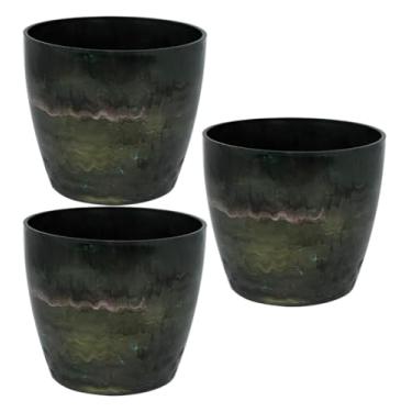 Imagem de 3 Vasinhos Pra Planta Pequena N1 Suculentas Marmorizado Top (GRAFITE)