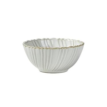 Imagem de Prato de frutas em formato especial criativo de estilo japonês simples irregular e irregular - tigela pequena de 12 cm cinza arroz