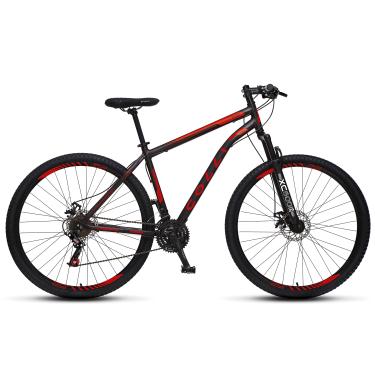 Imagem de Colli Bike Athena, Bicicleta Adulto Unissex, Preto Fosco/Vermelho, 19