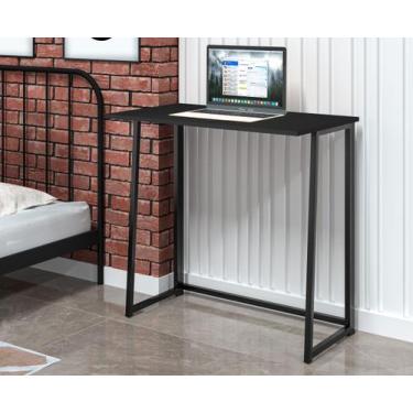 Imagem de Mesa de Notebook Escrivaninha Dobrável 80CM MDF e Aço Industrial Art -