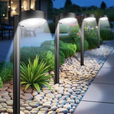 Imagem de Solar Pathway Lights Ahaorigin 12 LED à prova d'água 12 horas