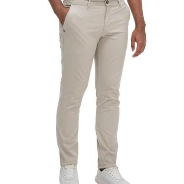 Imagem de Calça Sarja Slim Masculina Essencial Ogochi 002537011 Bege, 40, Bege