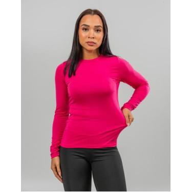 Imagem de 2 Camisetas Proteção UV 50+ Feminina Térmica Camisa Manga Longa Blusa 