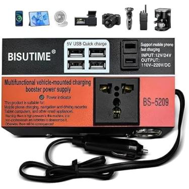 Imagem de Inversor 12v Para 220v, Transformador 110v a 220v, Inversor de Potência Veicular Multifuncional, 4 Portas USB, Carregador de Bateria Automotivo, Carregador Veicular