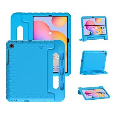 Imagem de Bolete Capa infantil para Samsung Galaxy Tab S6 Lite 10,4 polegadas 2024/2022/2020, com suporte para S Pen, azul