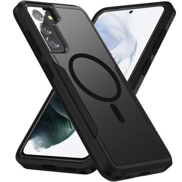 Imagem de Teayoha Capa para Samsung Galaxy S21 FE 5G, [Compatível com Magsafe] [Teste de queda de grau militar] Capa protetora magnética resistente à prova de choque -16.3 cm (preto)