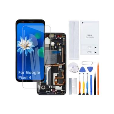 Imagem de Tela de exibição para Google Pixel 4 OLED G020M G020I GA01188-US GA01187-US Kit de montagem de tela LCD (preto com moldura)