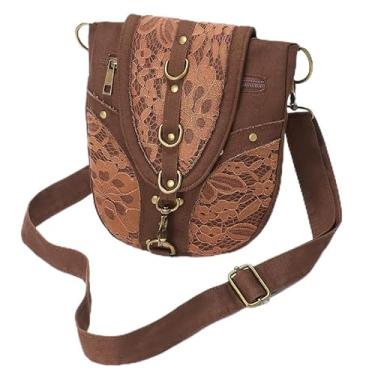 Imagem de Pochetes para mulheres modernas, pochete de renda, bolsa de cintura, cinto utilitário, pochete para esportes, caminhadas, viagens, renascentista, festival, pochete, 2/marrom, Renascentista