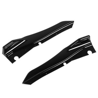 Imagem de LiebeWH Traseiro para Pára-choques Lateral Lateral Divisor de Avental Durável Material ABS Aprimorando o Desempenho para 2018-2023, Acabamento Preto Brilhante para Entusiastas do Carro