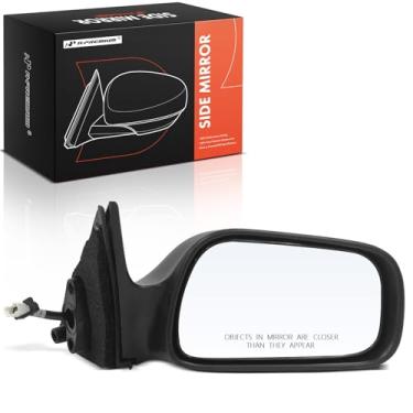 Imagem de A-Premium Espelho retrovisor elétrico do lado do passageiro - compatível com Toyota Camry 1992 1993 1994 1995 1996 - Espelho retrovisor externo preto dobrável manual não aquecido - Substituição #