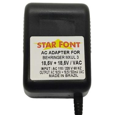 Imagem de Fonte Carregador 18,5V para Mesa de Som MXUL-3 Behringer - Modelos UB1