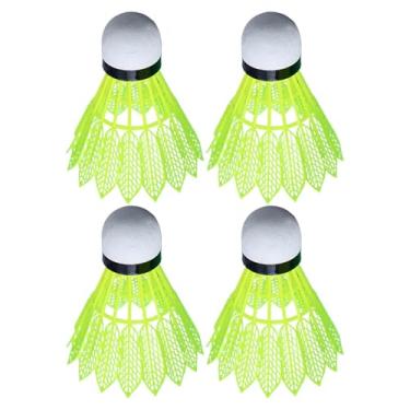 Imagem de Volantes LED para Badminton | 4 Peças Peteca Brilhante - Prática Para Iniciantes Exterior Parque Escola Jardim Viagem Praia Ginásio