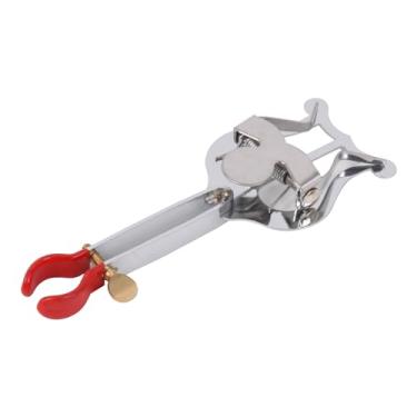Imagem de Yibuy Suporte de lira de trompete ajustável para banda marcial, clipe de partitura de trompete prateado de 1 cm a 2,2 cm
