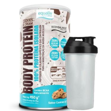 Imagem de Body Protein Isolado Cookies Cream 450g Coqueteleira Equaliv
