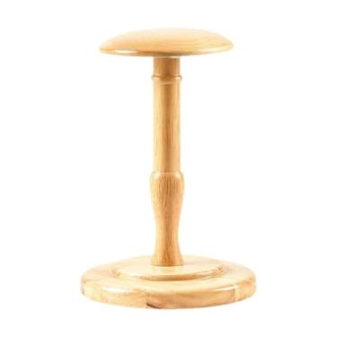 Imagem de AFXGUSD Suporte Organizador para Cabideiro, Expositor de Bonés de Beisebol, Suporte de Mesa para Loja de Roupas, Salão de Beleza, Casa, Shopping, Marrom, Curto