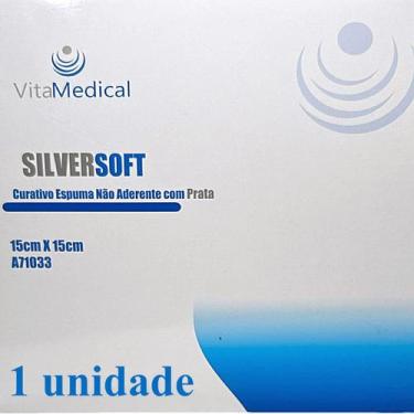 Imagem de Curativo de Espuma com Íons de Prata Silversoft - 15x15cm - Unidade - 