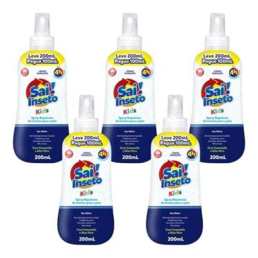 Imagem de Kit Sai! Inseto Kids Repelente Spray Com 5 Un De 200ml Cada - NUTRIEX