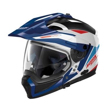 Imagem de Capacete Nolan N70-2x Stunner Branco/Azul/Vermelho (53) 58