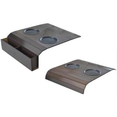 Imagem de Kit 2 Suporte Porta Copos Com Porta Controle Braço Sofá Casa - Cia Las