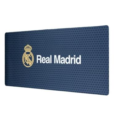 Imagem de Mouse pad Real Madrid XXL – Tapete de mesa – 80 cm x 35 cm Base de borracha antiderrapante, mouse pad para jogos, mouse pad com teclado – Presentes do Real Madrid