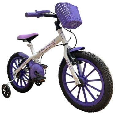 Imagem de Bicicleta Bike Infantil Aro 16 Ravok Com Rodinhas 3 A 7 Anos Roxo