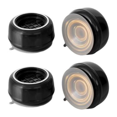 Imagem de MotiveTech Conjunto de 4 Elementos Vibratórios para Máquinas de Lavar, Suporte para O Chão, Preto, Tamanho real