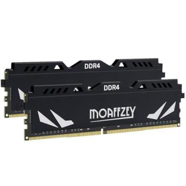 Imagem de Moaffzey Kit RAM DDR4 16GB (2x8GB) 3200MHz Desktop RAM PC4-25600 UDIMM Non-ECC Unbuffered 1.35V 288 Pin CL16 Módulo de atualização de memória de computador desktop suporta XMP 2.0 Auto Overclocking